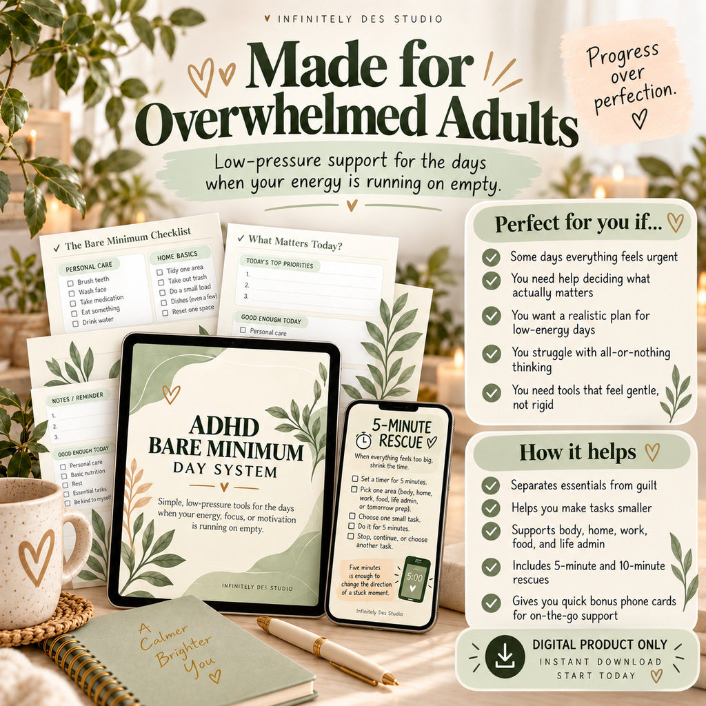 ADHD Bare Minimum Day System benefits for overwhelmed adults