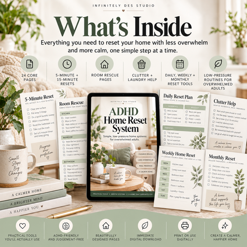 ADHD Home Reset System what's inside mockup