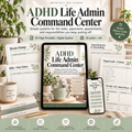 ADHD Life Admin Command Center digital printable product cover