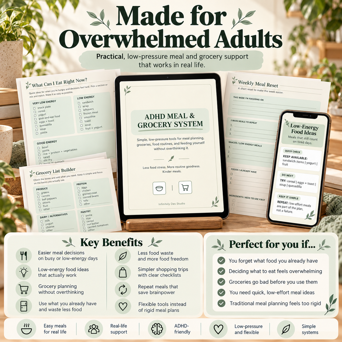 ADHD Meal & Grocery System benefits for overwhelmed adults